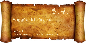 Vagyóczki Anikó névjegykártya